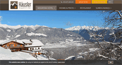 Desktop Screenshot of berggasthof-haeusler.com